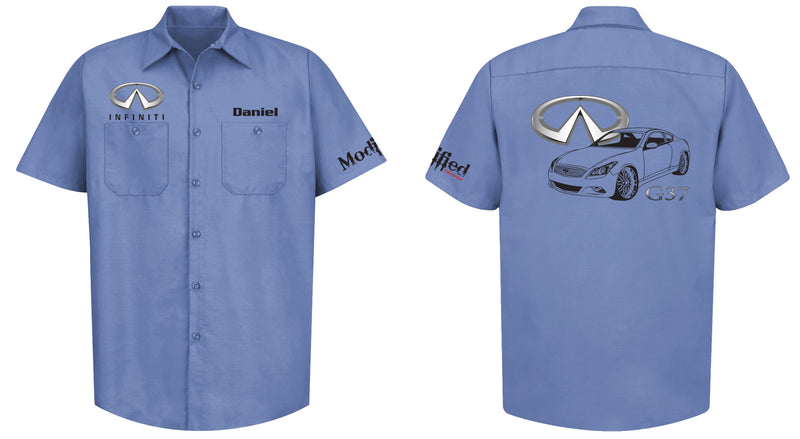 Infiniti G37 Coupe Logo Mechanic's Shirt