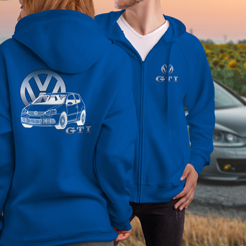 VW Golf GTI MK6 Logo Full Zip Hoodie – Modified racewear