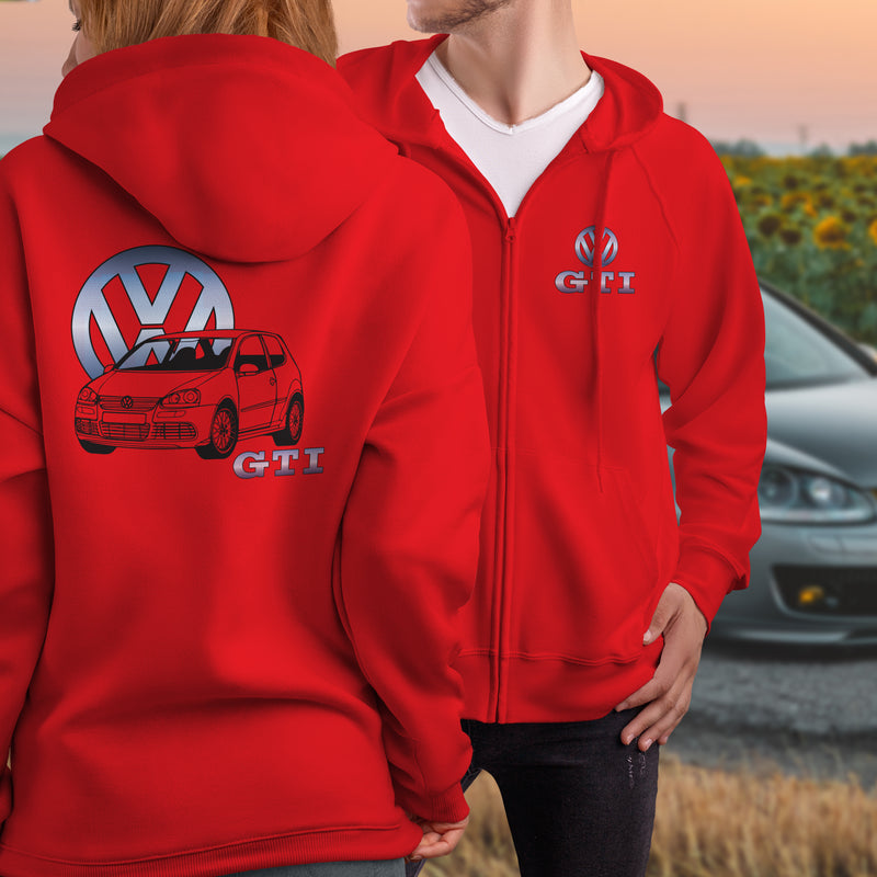 VW Golf GTI MK6 Logo Full Zip Hoodie – Modified racewear