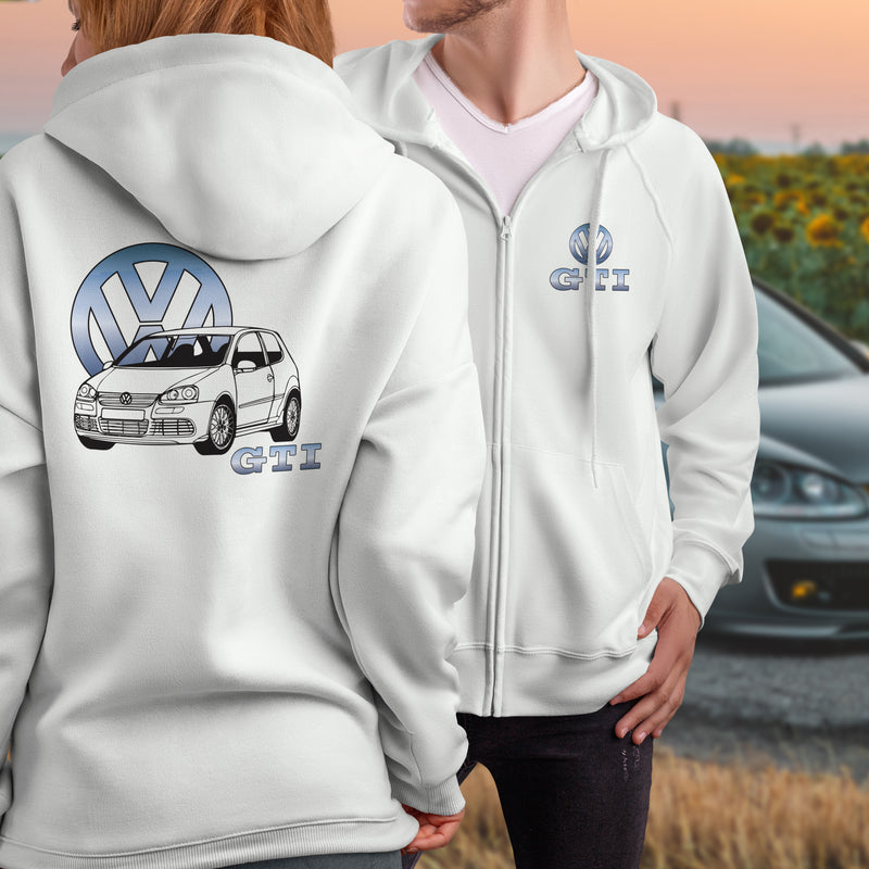 VW Golf GTI MK6 Logo Full Zip Hoodie – Modified racewear