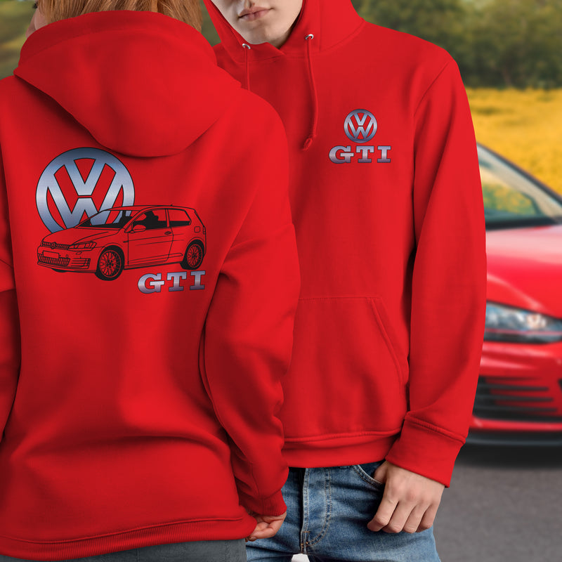 Spreadshirt Volkswagen Rode VW GTI M1 met GTI-opschrift Spreadshirt Volkswagen Rode VW GTI M1 met GTI-opschrift