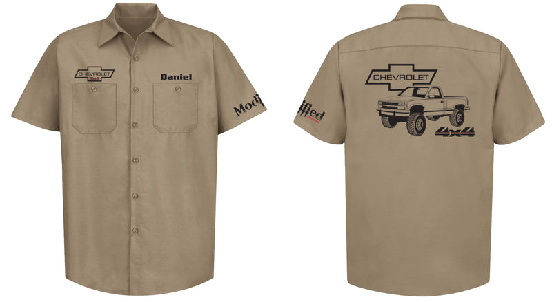 1989 Chevy Stepside 4x4 Truck Mechanic's Shirt