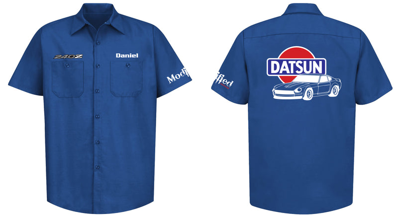 Custom Mechanic Shirt Design, Hot Rod Garage Work Shirt
