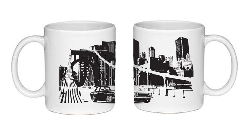 Datsun 510 City Silhouette Coffee Mug