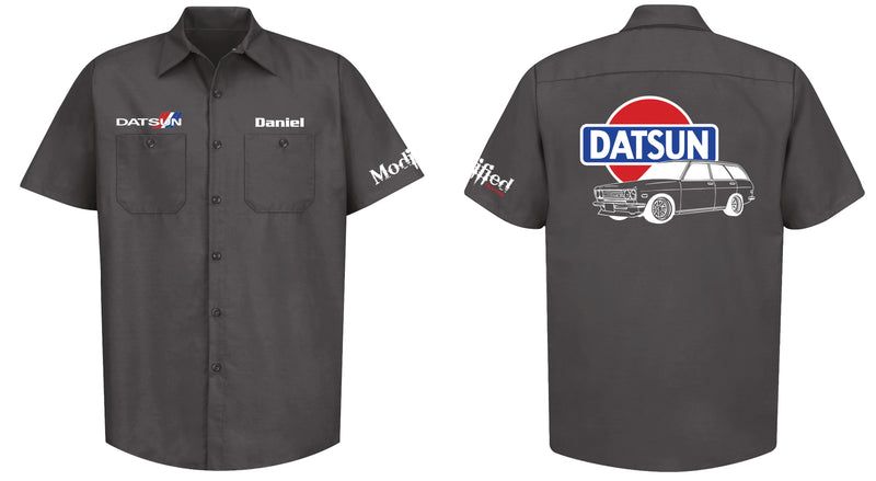 Datsun 510 Wagon Logo Mechanic's Shirt