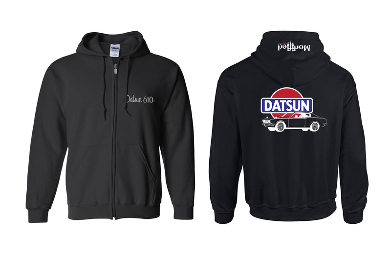 Datsun 610 Coupe Logo Full Zip Hoodie