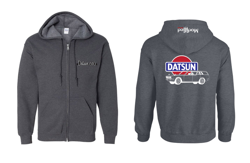 Datsun 610 Wagon Logo Full Zip Hoodie