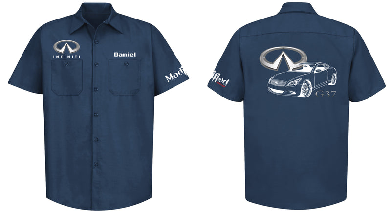 Infiniti G37 Coupe Logo Mechanic's Shirt