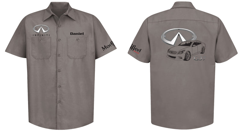 Infiniti G37 Sedan Logo Mechanic's Shirt
