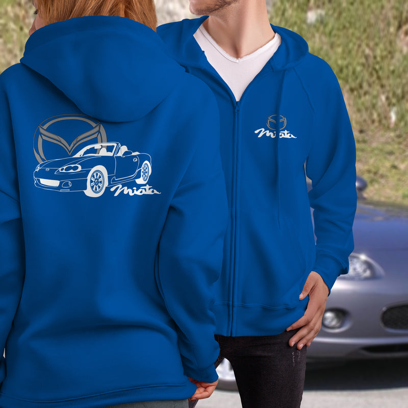 Mazda Miata NB Logo Full Zip Hoodie
