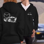 Mazda Miata NC Logo Full Zip Hoodie