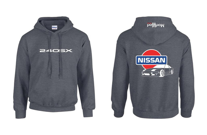 Nissan S13 Hatch with Old School Logo Hoodie