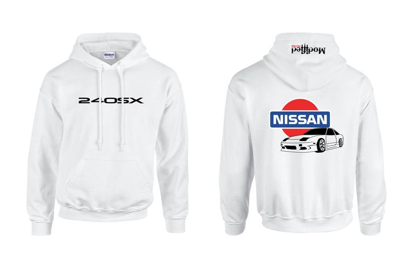 Nissan S13 Hatch with Old School Logo Hoodie