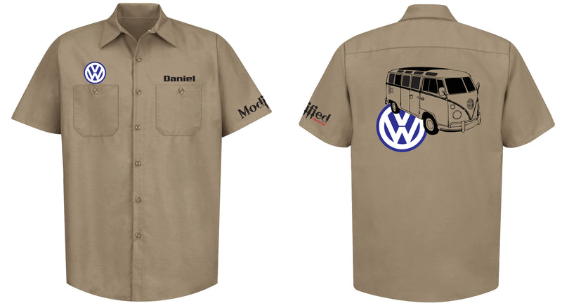VW Bus Logo Mechanic's Shirt