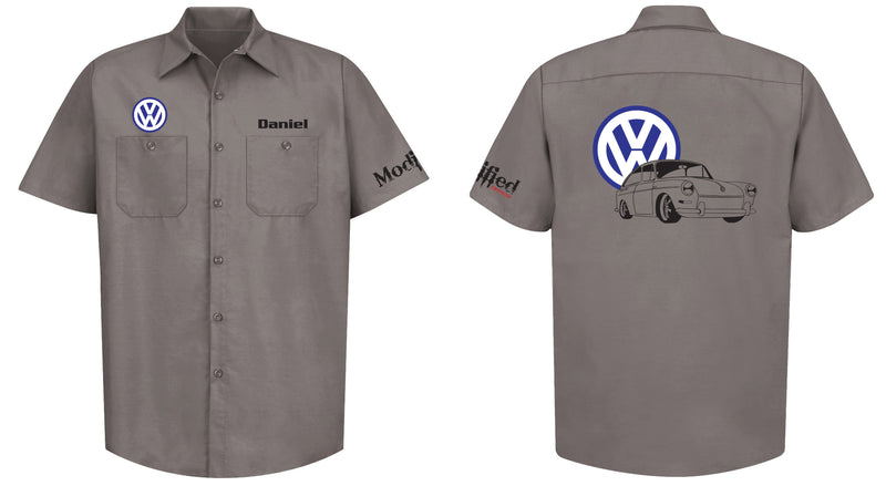 VW Fastback Logo Mechanic's Shirt