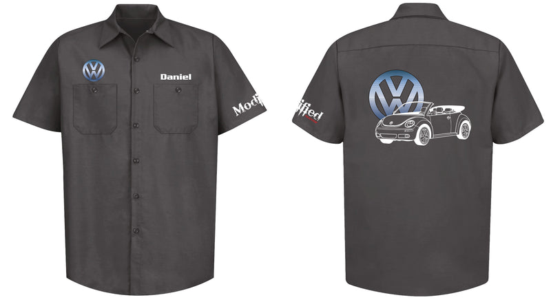 VW New Beetle Vert Logo Mechanic's Shirt