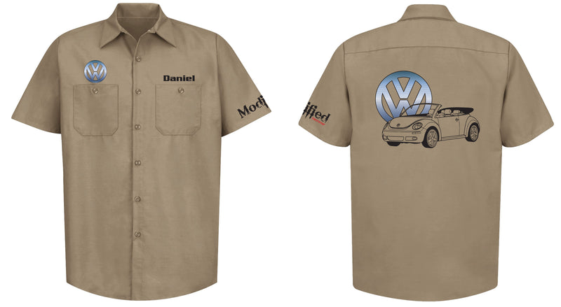 VW New Beetle Vert Logo Mechanic's Shirt