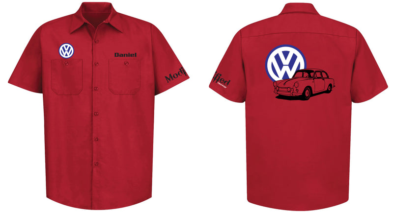 VW Notchback Logo Mechanic's Shirt