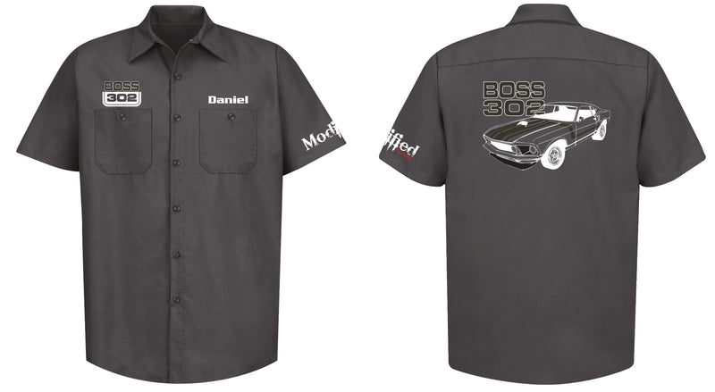 Boss 302 Mustang Logo Mechanic's Shirt