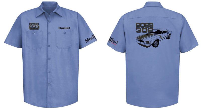 Boss 302 Mustang Logo Mechanic's Shirt
