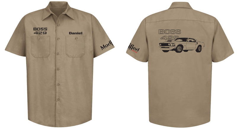 Boss 429 Mustang Logo Mechanic's Shirt