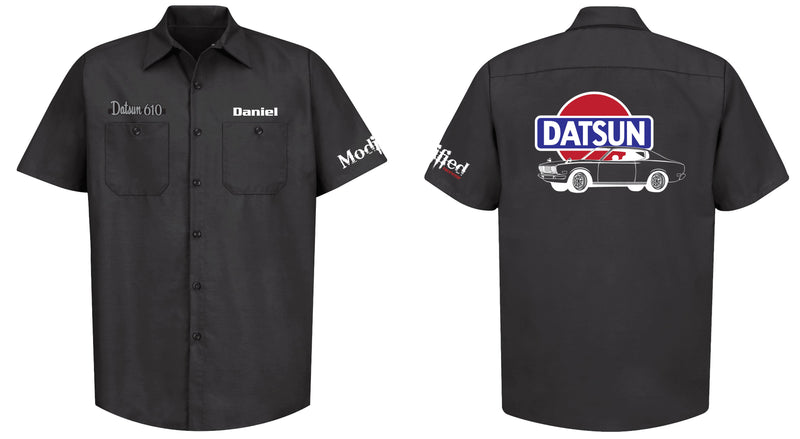 Datsun 610 Coupe Logo Mechanic's Shirt