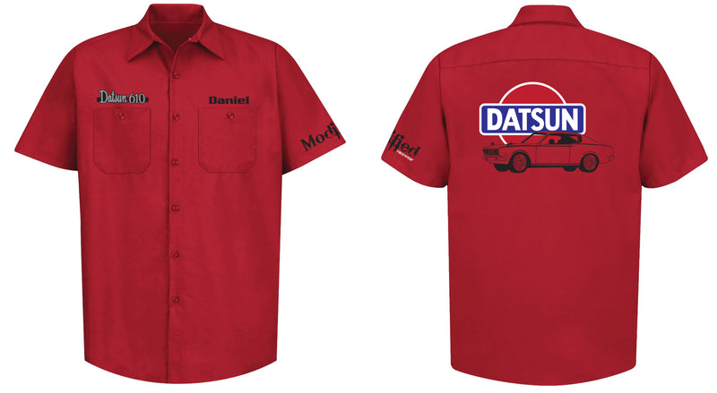 Datsun 610 Coupe Logo Mechanic's Shirt
