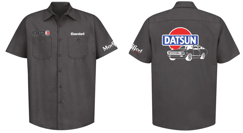 Datsun B210 Coupe Logo Mechanic's Shirt