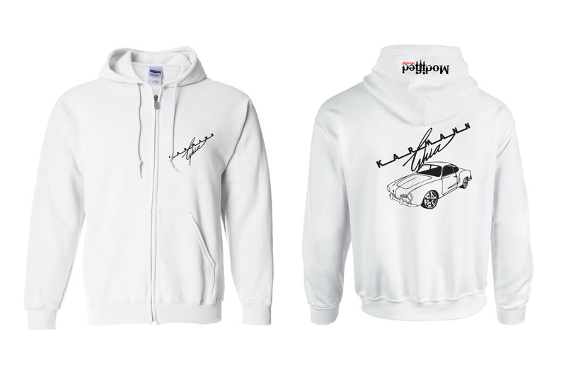 VW Karmann Ghia Logo Full Zip Hoodie