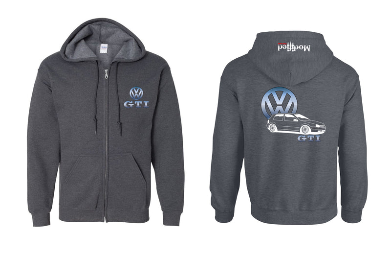 VW Golf GTI MK4 Logo Full Zip Hoodie