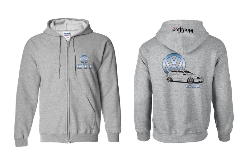 VW Golf GTI MK4 Logo Full Zip Hoodie