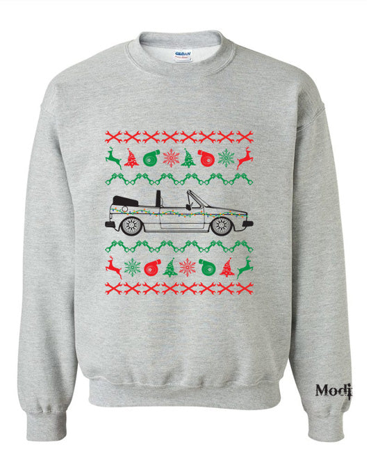 VW Golf Cabrio MK1 Ugly Christmas Sweater Sweatshirt
