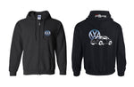 VW New Beetle Logo Full Zip Hoodie