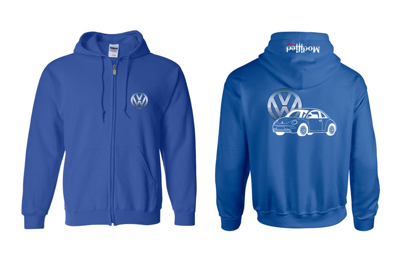 VW New Beetle Logo Full Zip Hoodie