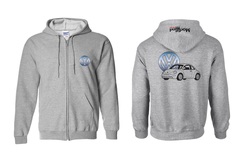 VW New Beetle Logo Full Zip Hoodie