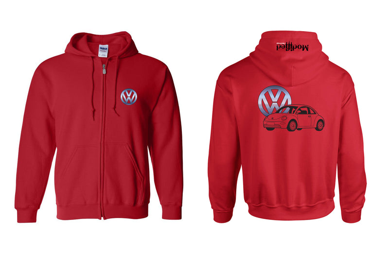 VW New Beetle Logo Full Zip Hoodie