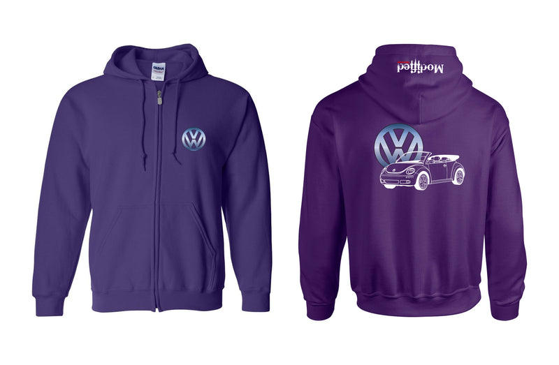 VW New Beetle Vert Logo Full Zip Hoodie