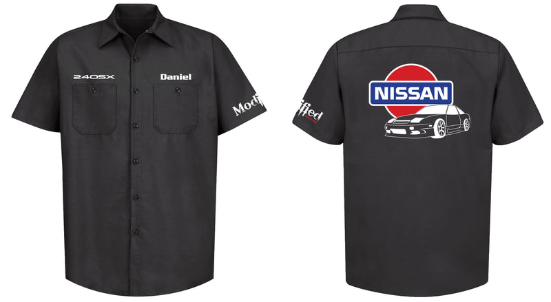 Nissan S13 Hatch Old School Logo Mechanic's Shirt