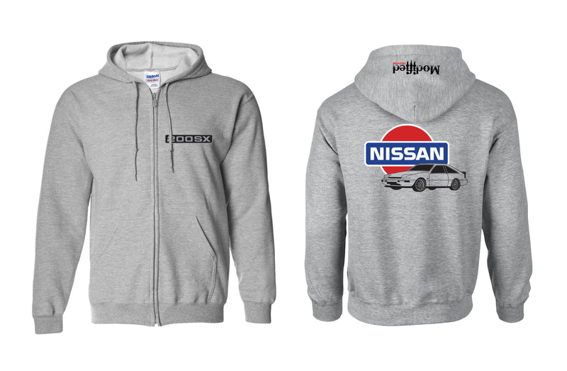 Nissan S12 MK1 Hatch Logo Full Zip Hoodie
