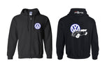 VW Bug Vert Logo Full Zip Hoodie