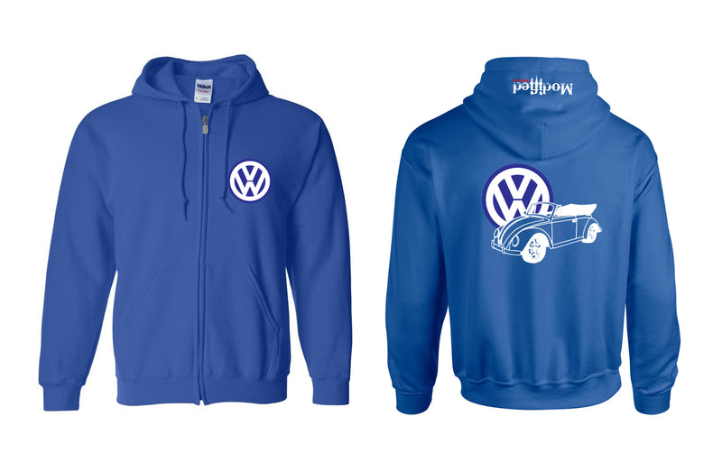 VW Bug Vert Logo Full Zip Hoodie