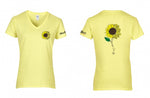VW Sun Flower Women's V-neck Shirt