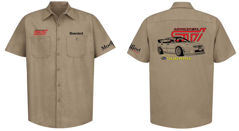 Subaru Impreza WRX STI Logo Mechanic's Shirt