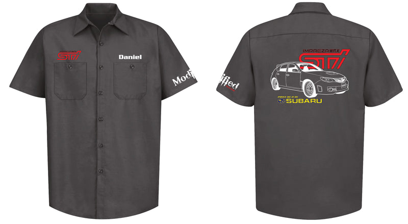 Subaru Impreza WRX STI Hatch Logo Mechanic's Shirt